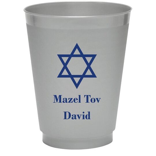 Traditional Star of David Colored Shatterproof Cups